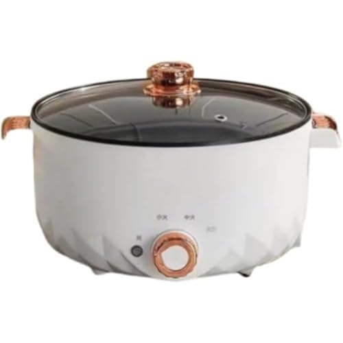 AOCIR【便利な多機能鍋】炊飯器 3L 大容量 一人用 必需鍋セット 小鍋 電気炊飯器 多機能鍋セット 二層蒸し層 温度調節機能 洗える (ホワイト,1層 26 cm)